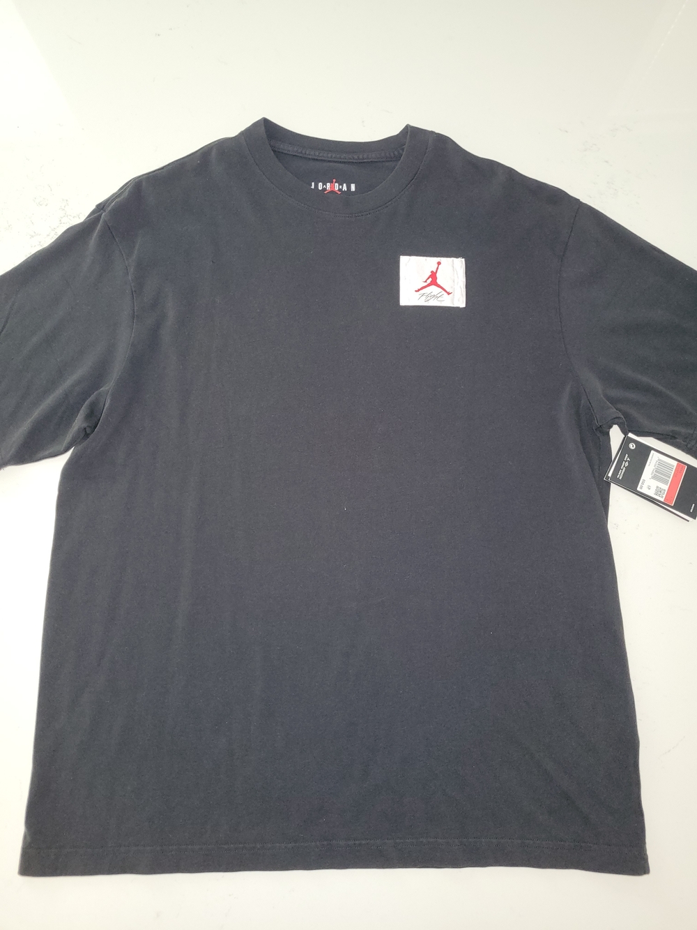Jordan Long-Sleeve Tee in Black with Red Jumpman Patch